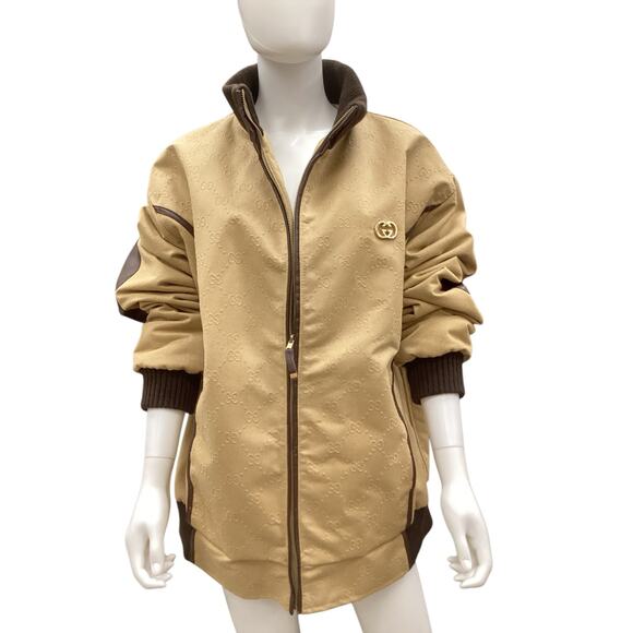 VTG Authentic Dapper Dan Unisex Jacket 1980’Canvas And Leather Brown Camel Color - Picture 2 of 5